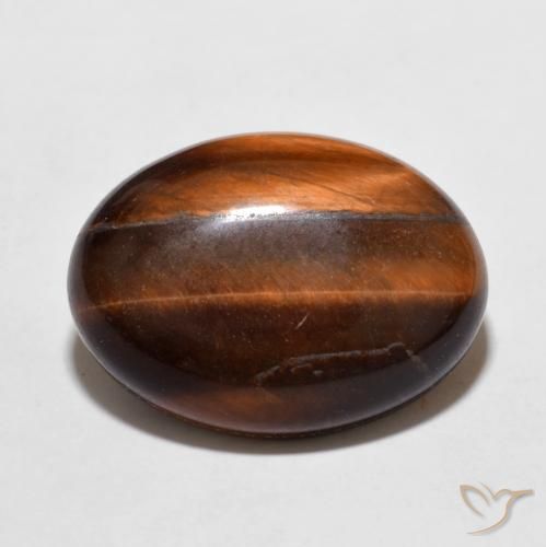 10.65ct Natural Deep Cinnamon Brown Tiger's Eye, Oval, Opaque