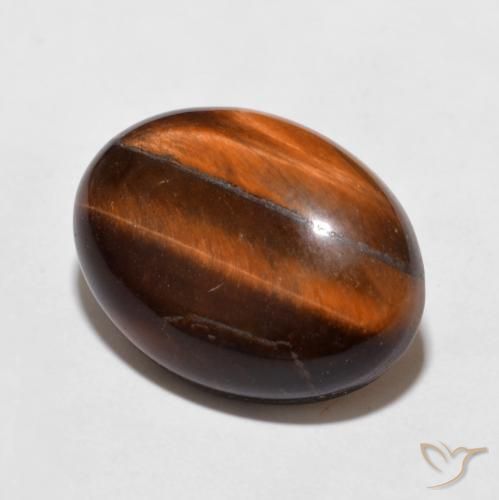 10.65 ct Brown Tiger's Eye Stone, Natural Tiger's Eye in Oval Cabochon Shape for Sale