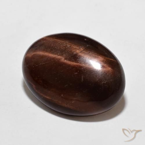 9.08 ct Brown Tiger's Eye Stone, Natural Tiger's Eye in Oval Cabochon Shape for Sale