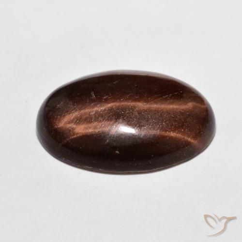 Tiger's Eye Gemstone in 18 x 13 mm (calibrated) Size for Sale, Tiger's Eye Stone in Reddish Brown Color