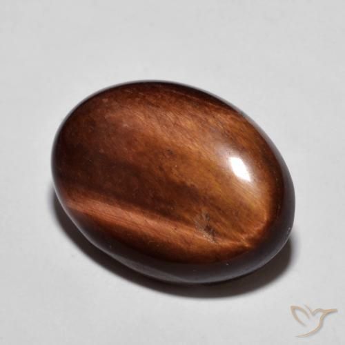 10.42 ct Brown Tiger's Eye Stone, Natural Tiger's Eye in Oval Cabochon Shape for Sale