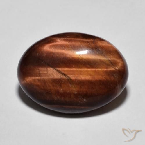 9.67ct Natural Gingerbread Brown Tiger's Eye, Oval, Opaque