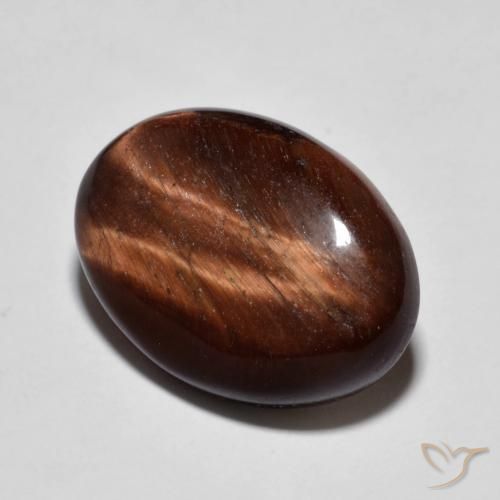 9.94 ct Brown Tiger's Eye Stone, Natural Tiger's Eye in Oval Cabochon Shape for Sale