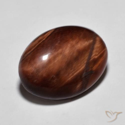 10.35 ct Brown Tiger's Eye Stone, Natural Tiger's Eye in Oval Cabochon Shape for Sale