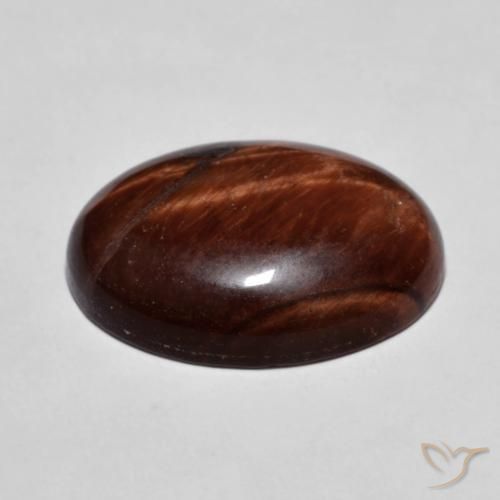 Tiger's Eye Gemstone in 18.4 x 13.6 mm Size for Sale, Tiger's Eye Stone in Gingerbread Brown Color