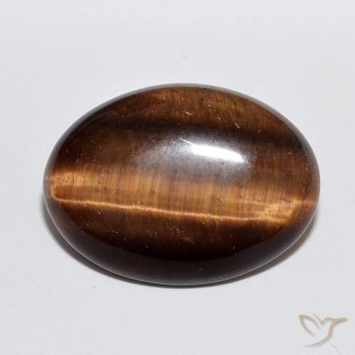 8.89ct Natural Deep Cinnamon Brown Tiger's Eye, Oval, Opaque