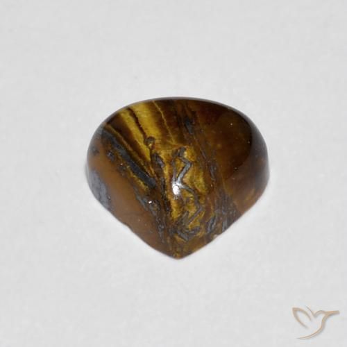 Tiger's Eye Gemstone in 6.1 x 5.7 mm Size for Sale, Tiger's Eye Stone in Warm Brown Color