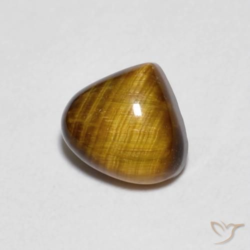 0.74 ct Brown Tiger's Eye Stone, Natural Tiger's Eye in Pear Cabochon Shape for Sale
