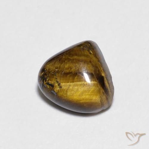 0.84 ct Brown Tiger's Eye Stone, Natural Tiger's Eye in Pear Cabochon Shape for Sale