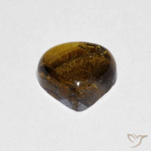 Tiger's Eye Gemstone in 6.1 x 5.7 mm Size for Sale, Tiger's Eye Stone in Golden Brown Color