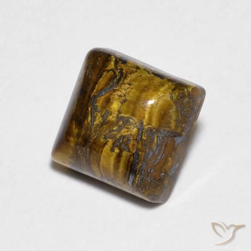 1.36 ct Brown Tiger's Eye Stone, Natural Tiger's Eye in Square Cabochon Shape for Sale