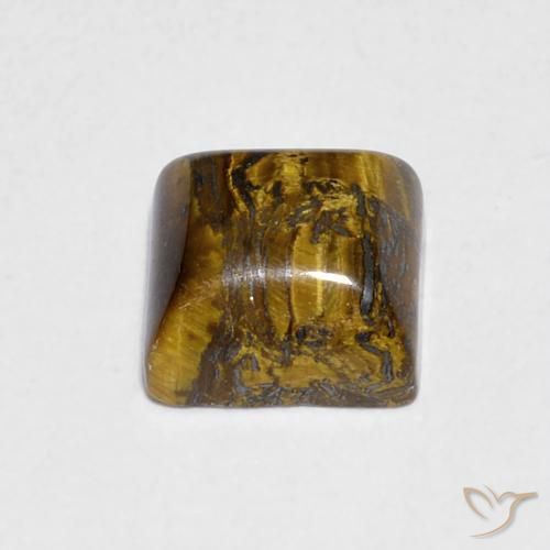Tiger's Eye Gemstone in 6 x 6 mm (calibrated) Size for Sale, Tiger's Eye Stone in Medium Light-Brown Color