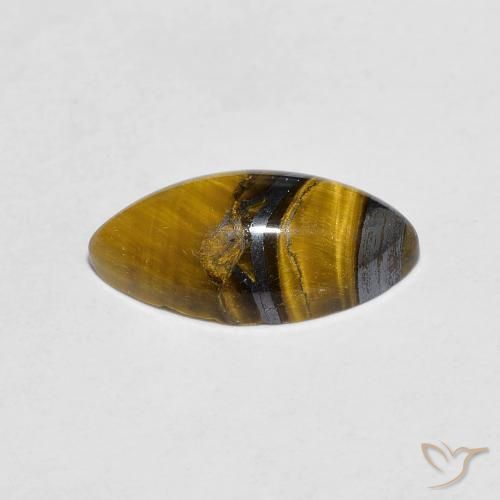 Tiger's Eye Gemstone in 12 x 6 mm (calibrated) Size for Sale, Tiger's Eye Stone in Golden Brown Color