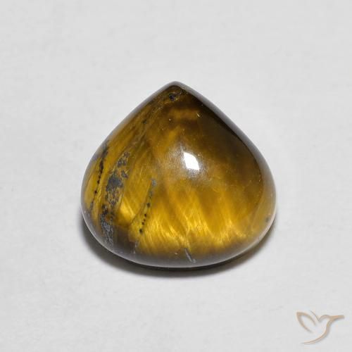 1.98ct Natural Warm Brown Tiger's Eye, Pear Shape, Opaque