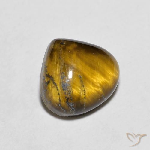 1.98 ct Brown Tiger's Eye Stone, Natural Tiger's Eye in Pear Cabochon Shape for Sale
