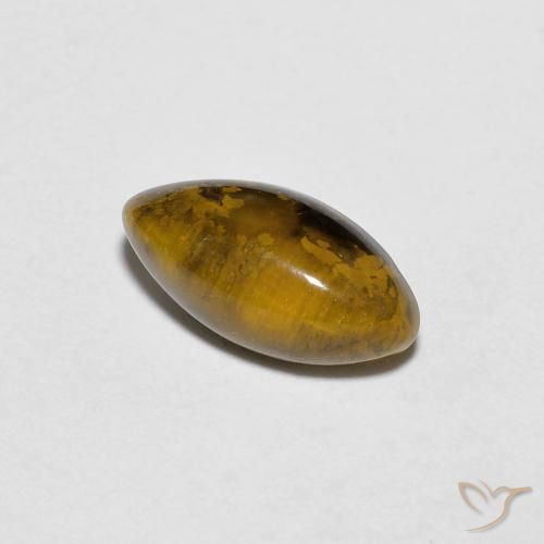 1.32 ct Brown Tiger's Eye Stone, Natural Tiger's Eye in Marquise Cabochon Shape for Sale