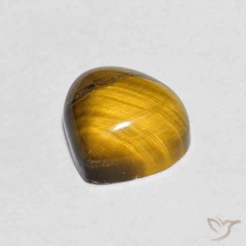 Tiger's Eye Gemstone in 8 x 8 mm (calibrated) Size for Sale, Tiger's Eye Stone in Yellowish Brown Color