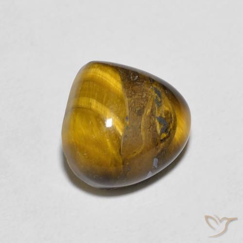 2.00 ct Brown Tiger's Eye Stone, Natural Tiger's Eye in Pear Cabochon Shape for Sale