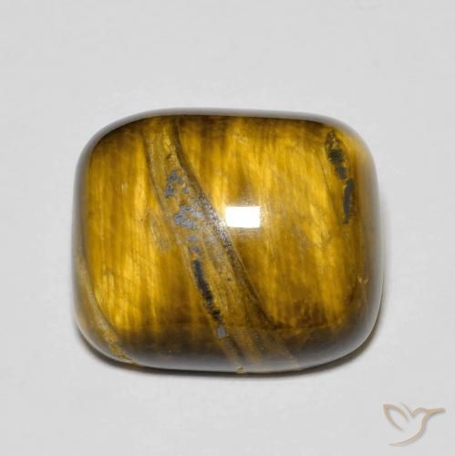 8.96ct Natural Golden Brown Tiger's Eye, Cushion, Opaque