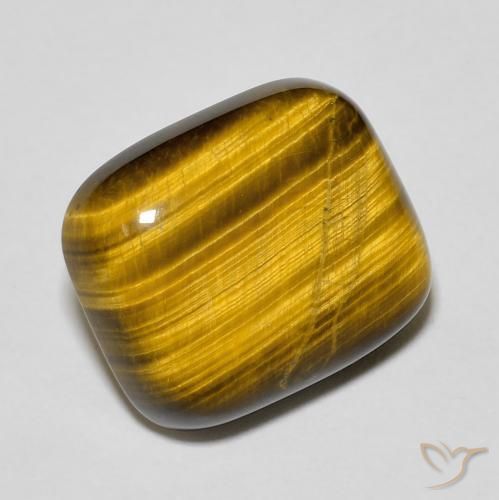 8.41 ct Brown Tiger's Eye Stone, Natural Tiger's Eye in Cushion Cabochon Shape for Sale