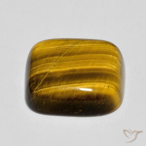 Tiger's Eye Gemstone in 14 x 12 mm (calibrated) Size for Sale, Tiger's Eye Stone in Medium Brown Color