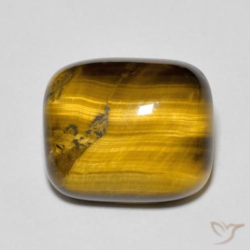 8.86ct Natural Golden Brown Tiger's Eye, Cushion, Opaque