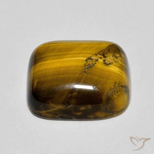 Tiger's Eye Gemstone in 14 x 12 mm (calibrated) Size for Sale, Tiger's Eye Stone in Golden Brown Color