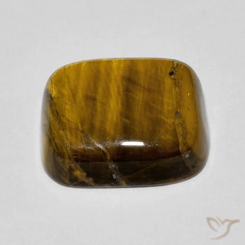 Tiger's Eye Gemstone in 14 x 12 mm (calibrated) Size for Sale, Tiger's Eye Stone in Golden Brown Color