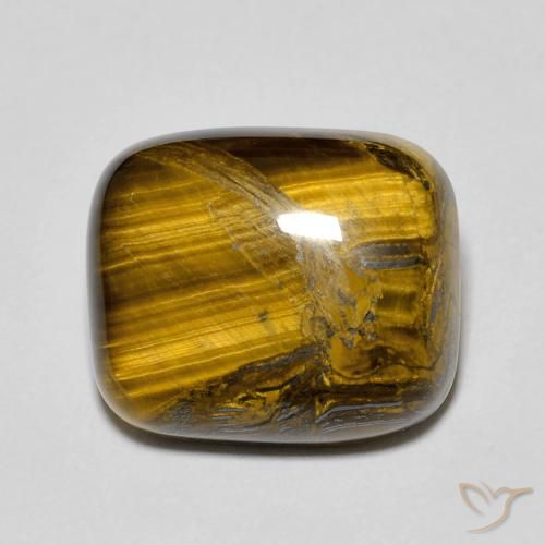 9.33 ct Cushion Tiger's Eye, 14 x 12 mm From Thailand, Photo A