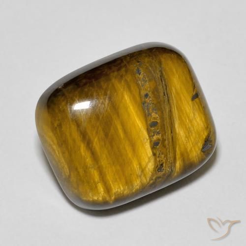 9.01ct Natural Warm Brown Tiger's Eye, Cushion, Opaque