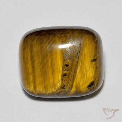 9.01 ct Brown Tiger's Eye Stone, Natural Tiger's Eye in Cushion Cabochon Shape for Sale