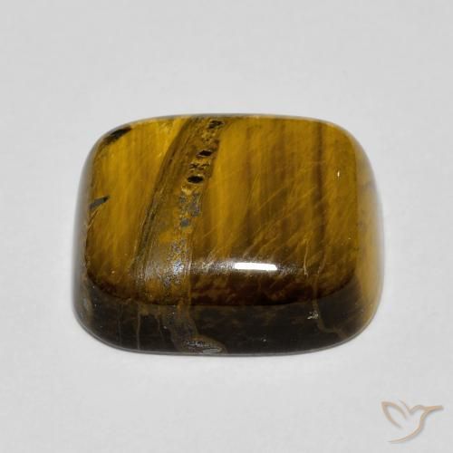 Tiger's Eye Gemstone in 14 x 12 mm (calibrated) Size for Sale, Tiger's Eye Stone in Warm Brown Color