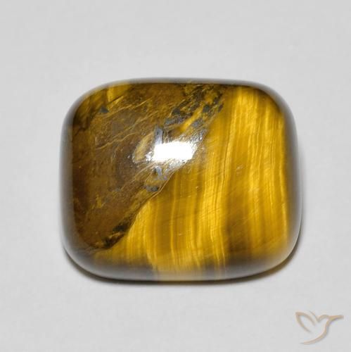9.28 ct Brown Tiger's Eye Stone, Natural Tiger's Eye in Cushion Cabochon Shape for Sale