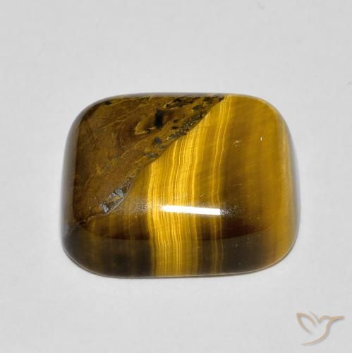 Tiger's Eye Gemstone in 14 x 12 mm (calibrated) Size for Sale, Tiger's Eye Stone in Light Brown Color