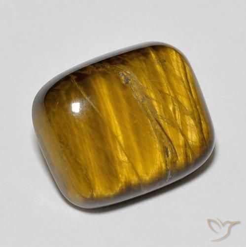 8.72ct Natural Golden Brown Tiger's Eye, Cushion, Opaque