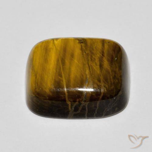 Tiger's Eye Gemstone in 14 x 12 mm (calibrated) Size for Sale, Tiger's Eye Stone in Golden Brown Color