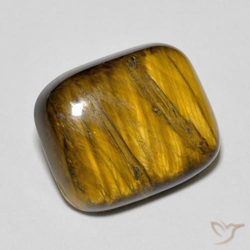 8.85ct Natural Yellowish Brown Tiger's Eye, Cushion, Opaque
