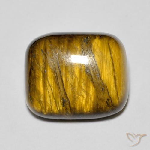 8.85 ct Brown Tiger's Eye Stone, Natural Tiger's Eye in Cushion Cabochon Shape for Sale