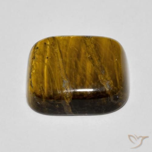 Tiger's Eye Gemstone in 14 x 12 mm (calibrated) Size for Sale, Tiger's Eye Stone in Yellowish Brown Color