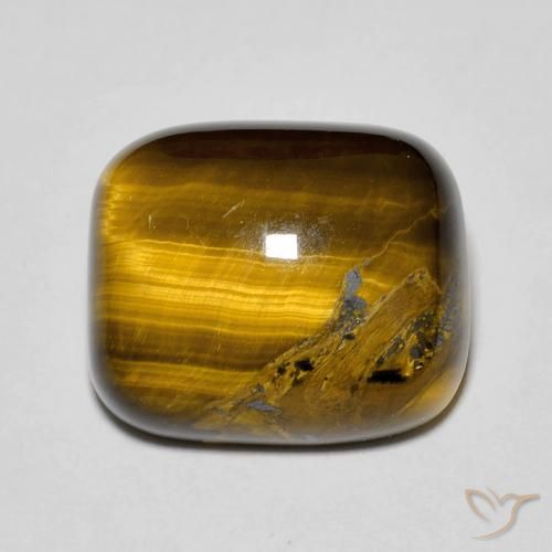 8.49ct Natural Golden Brown Tiger's Eye, Cushion, Opaque