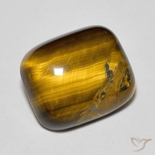 8.49 ct Brown Tiger's Eye Stone, Natural Tiger's Eye in Cushion Cabochon Shape for Sale