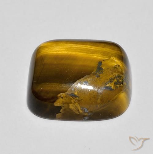 Tiger's Eye Gemstone in 14 x 12 mm (calibrated) Size for Sale, Tiger's Eye Stone in Golden Brown Color