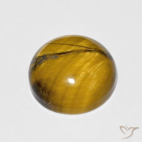 Tiger's Eye Gemstone in 12 mm (calibrated) Size for Sale, Tiger's Eye Stone in Warm Brown Color