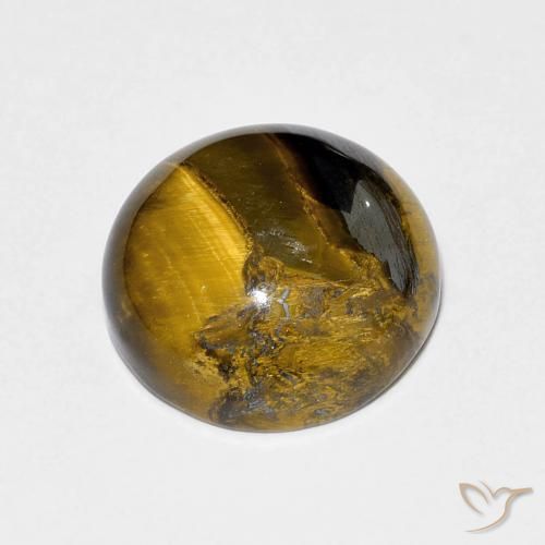 Tiger's Eye Gemstone in 12 mm (calibrated) Size for Sale, Tiger's Eye Stone in Warm Brown Color