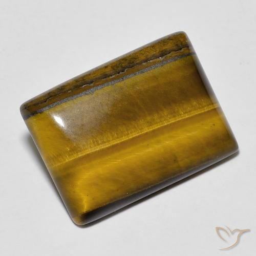 11.70 ct Brown Tiger's Eye Stone, Natural Tiger's Eye in Baguette Cabochon Shape for Sale