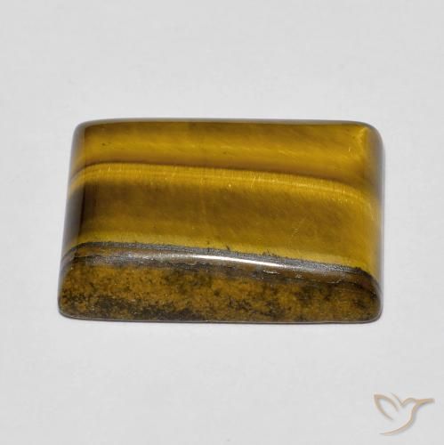 Tiger's Eye Gemstone in 18 x 13 mm (calibrated) Size for Sale, Tiger's Eye Stone in Medium Brown Color
