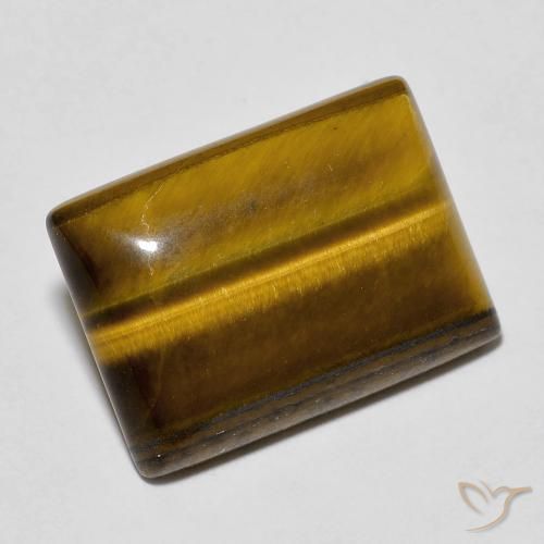 11.75 ct Brown Tiger's Eye Stone, Natural Tiger's Eye in Baguette Cabochon Shape for Sale