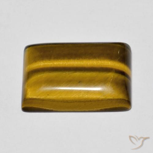 Tiger's Eye Gemstone in 18 x 13 mm (calibrated) Size for Sale, Tiger's Eye Stone in Medium Brown Color
