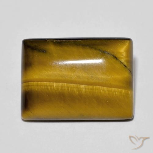 12.55ct Natural Golden Brown Tiger's Eye, Baguette, Opaque