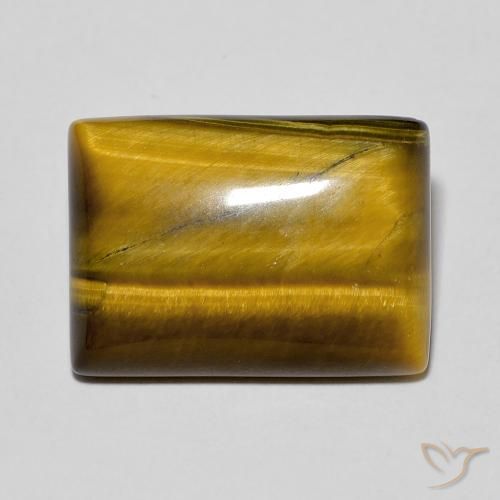 11.93 ct Brown Tiger's Eye Stone, Natural Tiger's Eye in Baguette Cabochon Shape for Sale